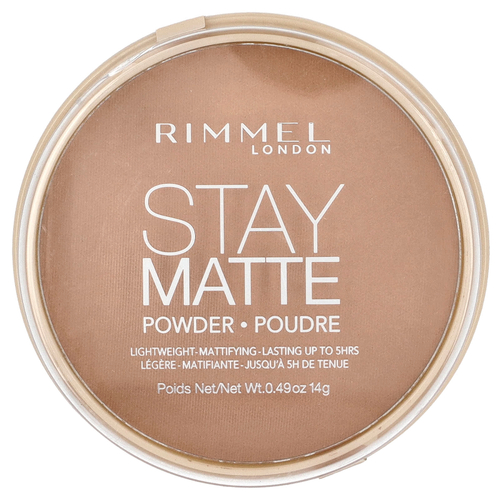 Rimmel London, Stay Matte, Lightweight-Mattifying Powder, 016 Deep Beige, 0.49 oz (14 g)