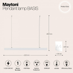 Подвесной светильник Maytoni Technical Vinder P051PL-L40W4K