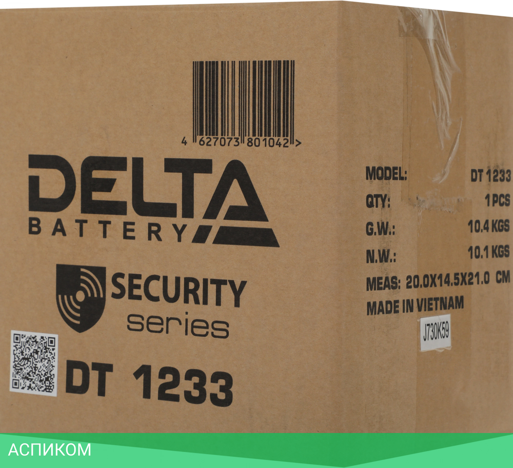 Аккумулятор для ИБП Delta 12V/33Ah (DT 1233)