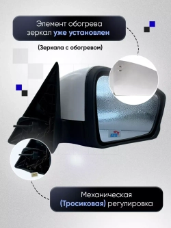 Зеркала ваз 2104-2105, 2107 Механика Обогрев