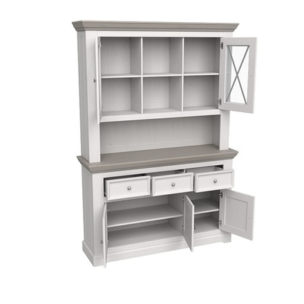 Буфет «Форест» большой белый воск/антрацит