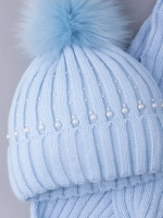 Шапка для девочки зимняя вязаная и шарф