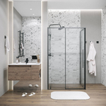 Душевой уголок Grossman Galaxy 120х90 120.K33.01.1290.21.02 стекло шиншилла/профиль черный матовый