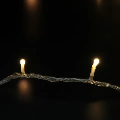 Гирлянда для улицы «Bright light» 10 м 100 ламп LED прозрач.пров.,8 реж, IP-54, Теплый белый (возможность соединения)