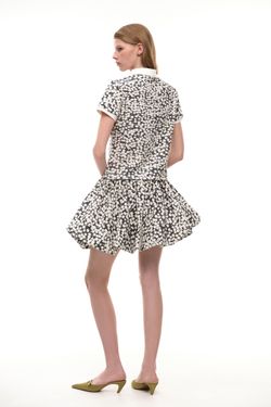 Юбка с цветочным принтом (Flower Power), черная