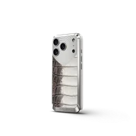 Чехол для iPhone 17 на магните - Натуральная кожа Гималайского крокодила