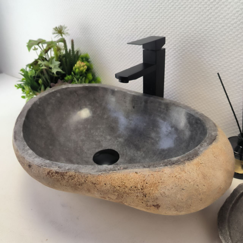 Раковина из речного камня RS-63588 (54*37*15) 0122