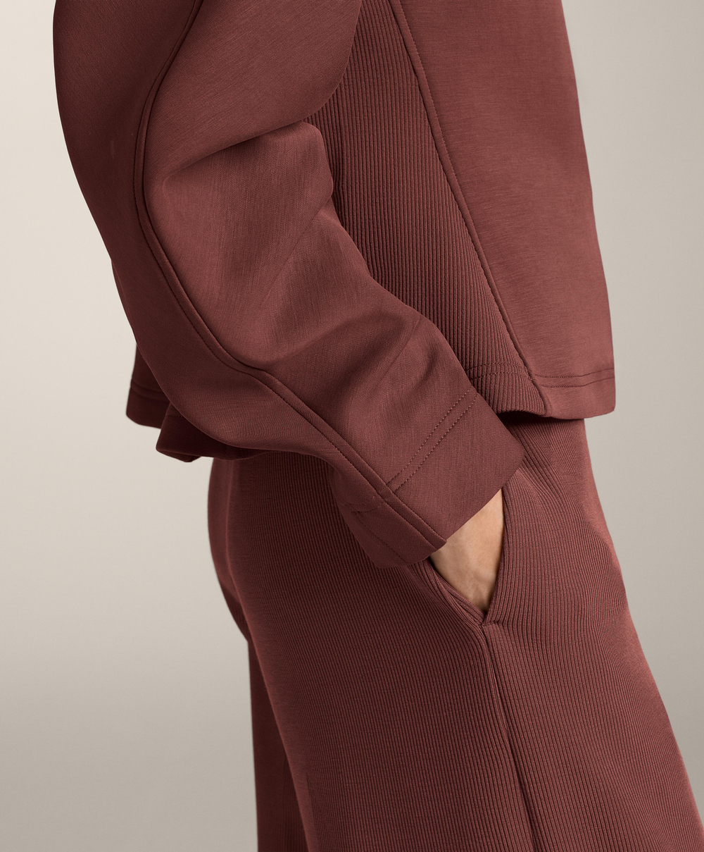 Oysho Куртка приталенная из модала Brushed, линялый махагон