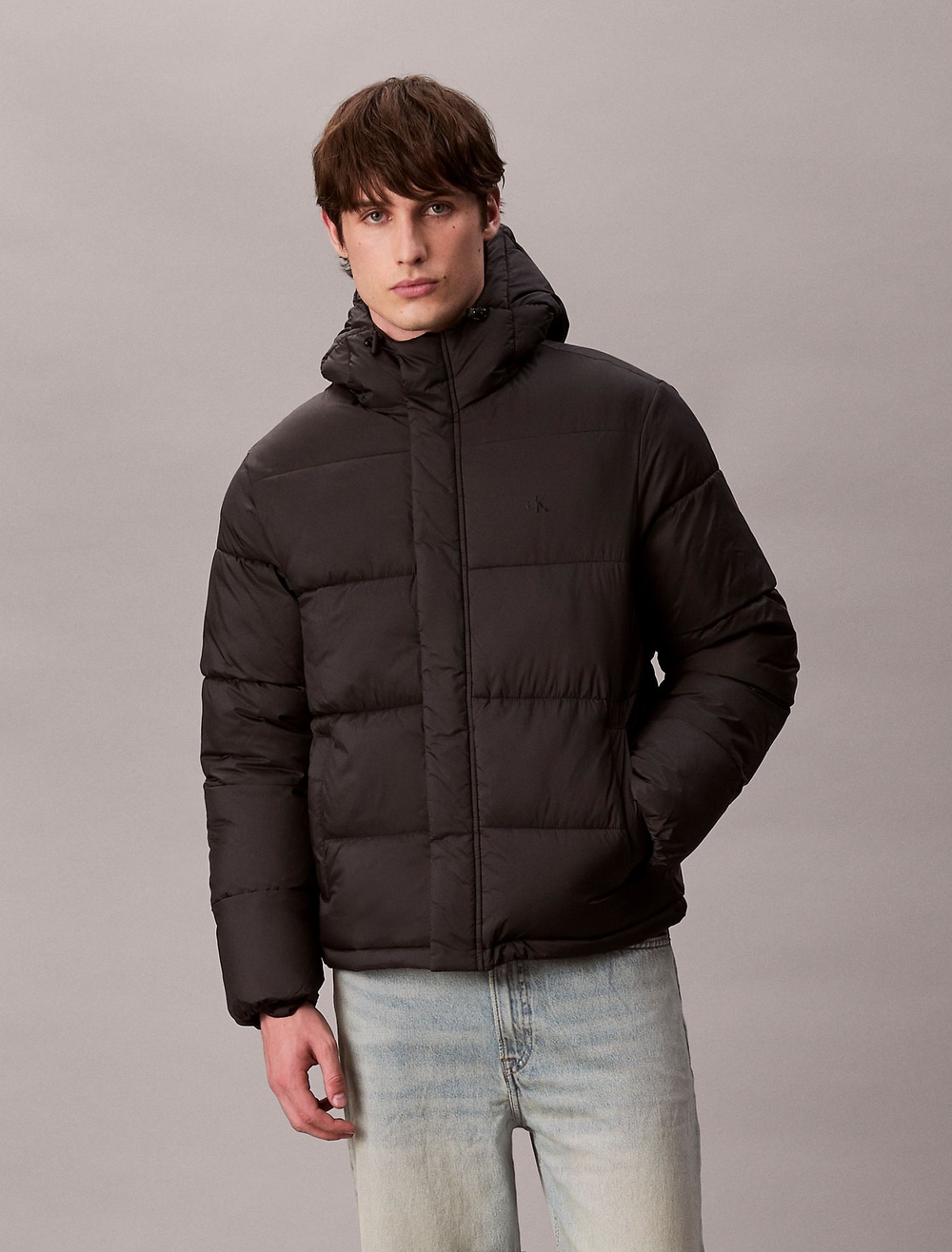 Утепленная куртка Calvin Klein Hooded Puffer Jacket Black