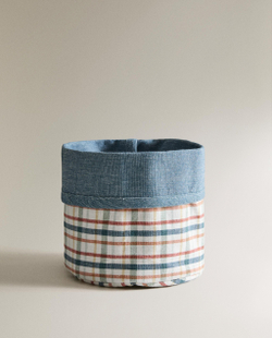Корзина для хранения Zara Home, хлопок, синий, 9230/049