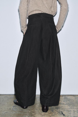 ZARA БРЮКИ В ПОЛОСКУ — ZW COLLECTION, СЕРЫЙ МЕЛАНЖ