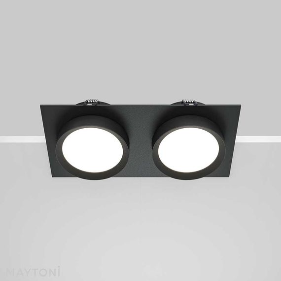 Встраиваемый светильник Maytoni Technical Hoop DL086-02-GX53-SQ-B