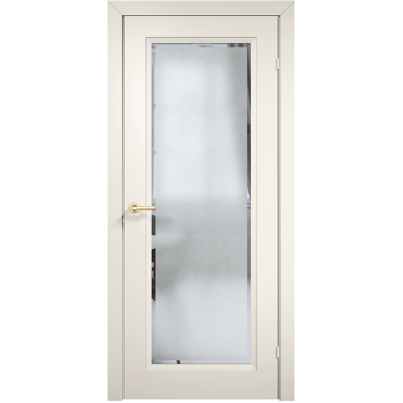 Фото межкомнатной двери эмаль Дверцов Модена 1 цвет белый RAL 9010 остеклённая