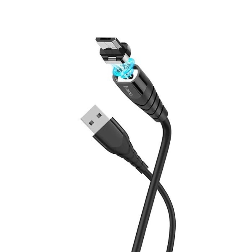 Дата-кабель универ. micro USB /Android/ 1 м, 2.4А, с магнитным коннектором (HOCO.)