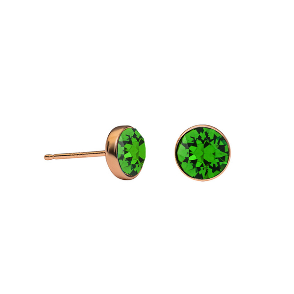 Серьги пусеты Fiore Luna Fern Green SWE297 FG RG