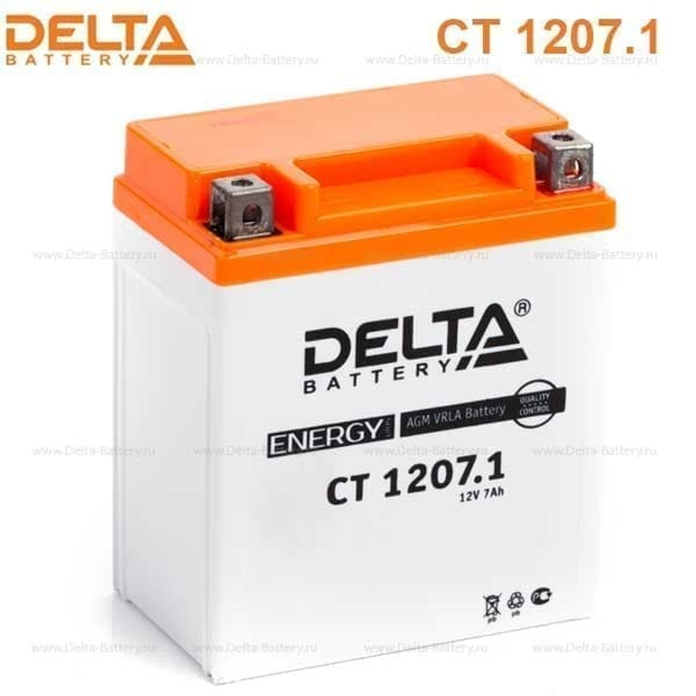 Аккумулятор Delta CT 1207.1 (12V / 7Ah) [YTX7L-BS]