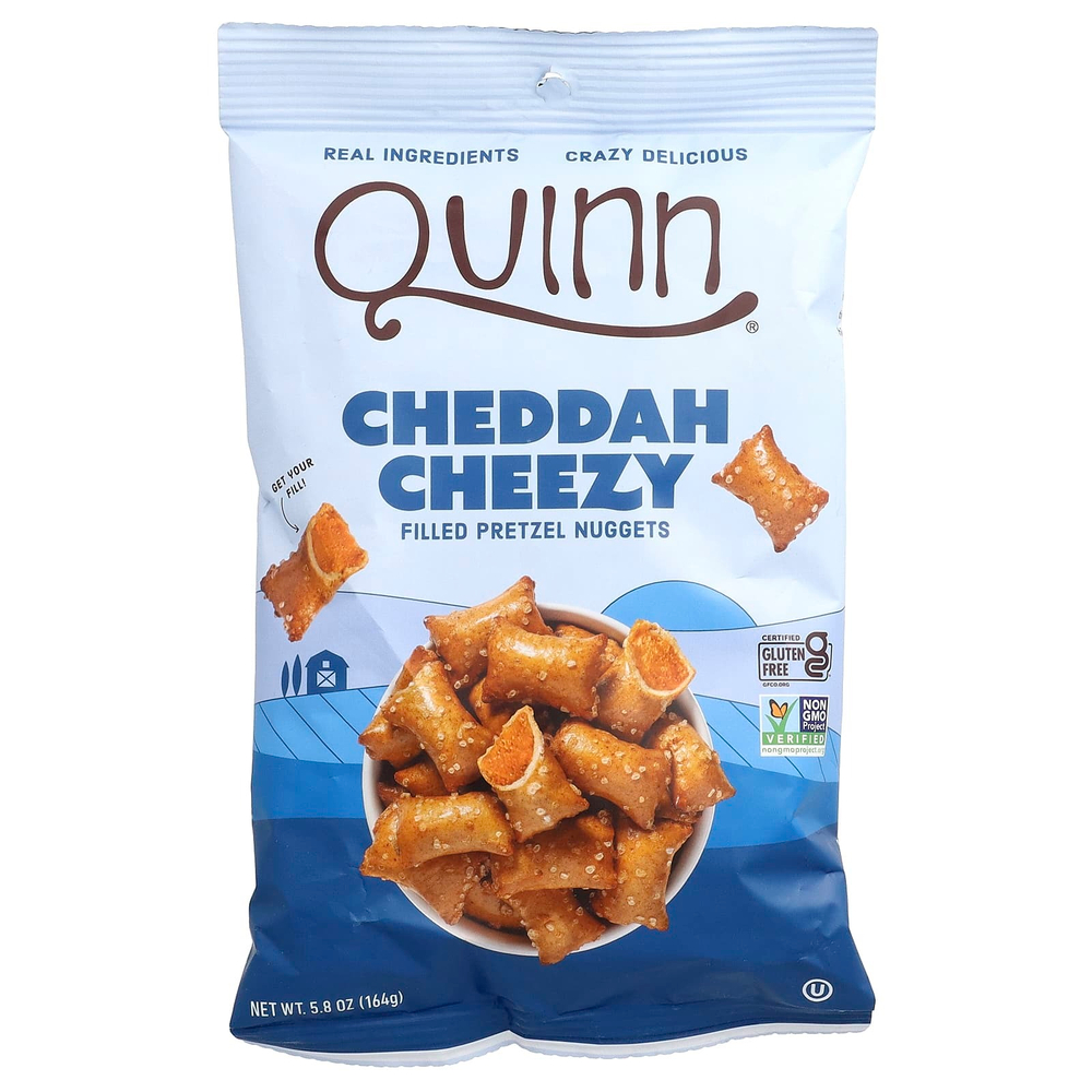 Quinn Snacks, Наггетсы с кренделем с начинкой, чедда и чизи, 164 г (5,8 унции)