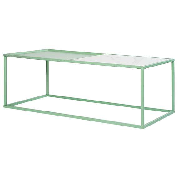 Столик журнальный Mayen, 110х50х37 см, белый/зеленый