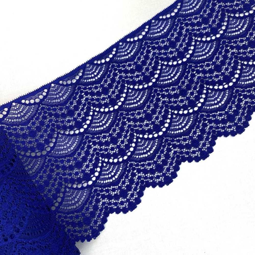 Кружево эластичное синие 17 см