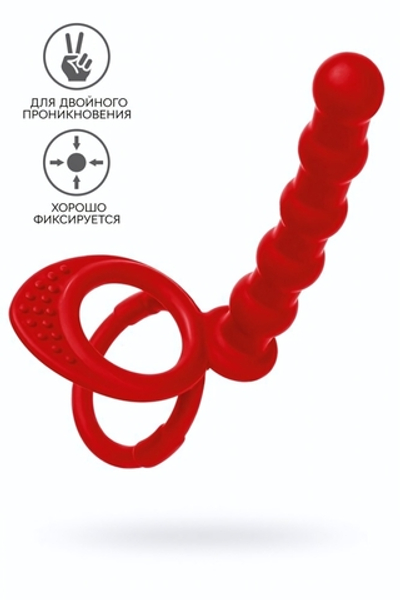 Насадка Black&Red для двойного проникновения красная 19,5 см