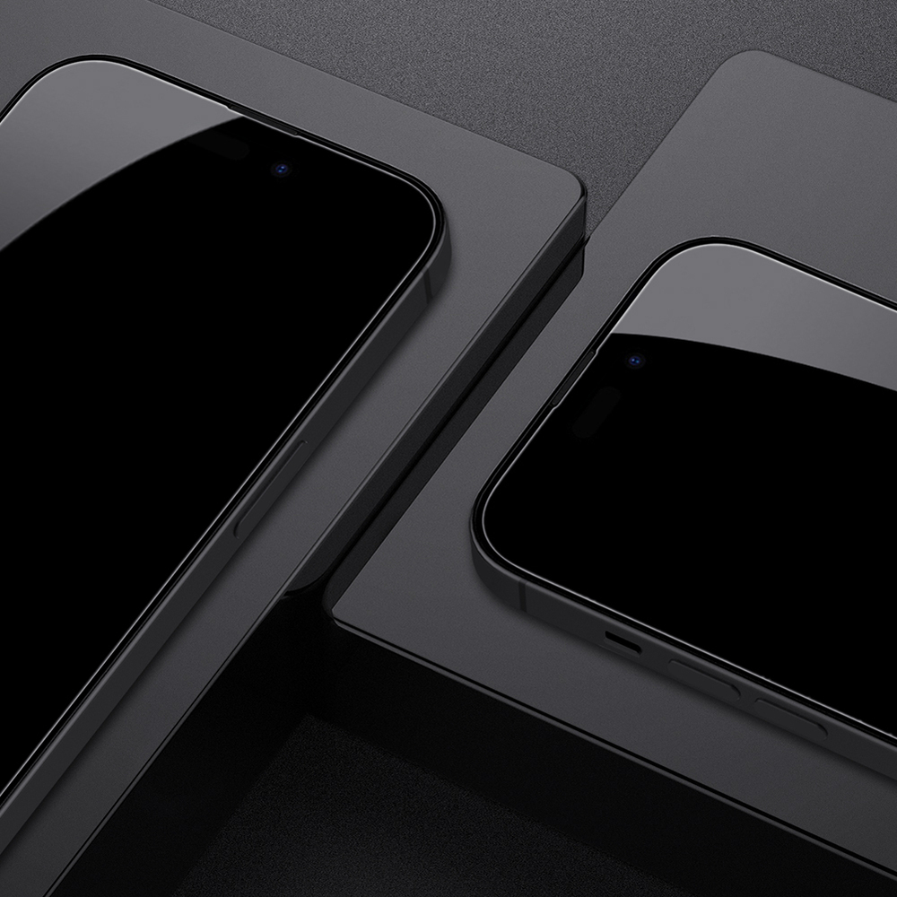 Защитное стекло на экран 6D для iPhone 15 Pro Max, тонкие черные рамками и олеофобное покрытие, G-Rhino