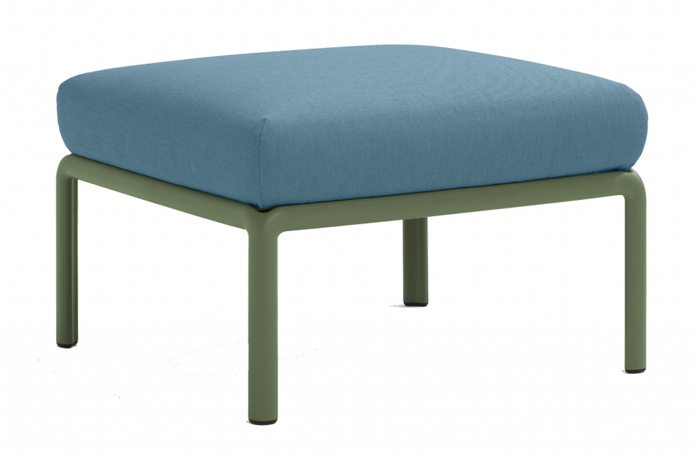 Пуф пластиковый с подушкой Nardi Komodo Pouf, агава, синий