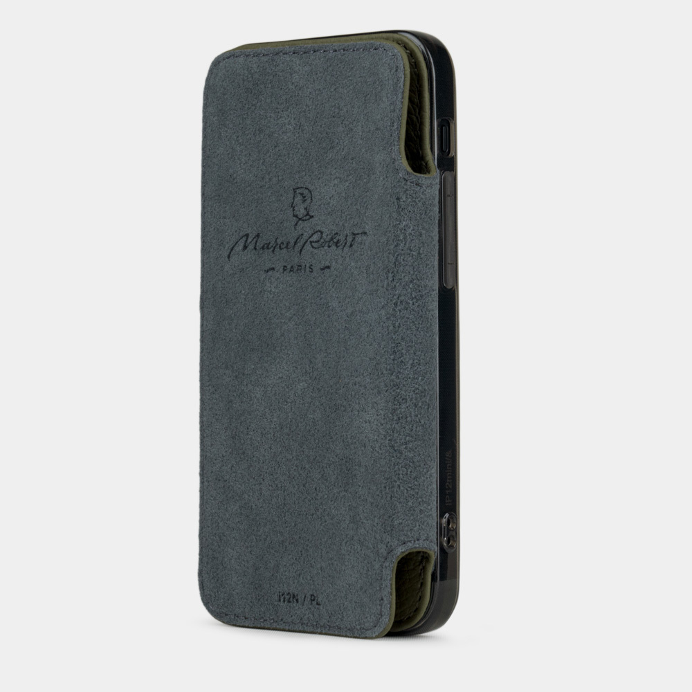 Чехол Benoit для iPhone 12 Mini из натуральной кожи теленка, зеленого цвета