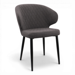 Стул "Нант" (арт. 355), велюр Бренди В09 шоколад, ножка круглая черная