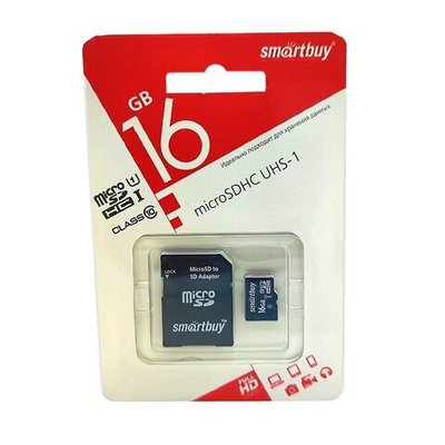 SD Micro SMARTBUY 16Gb Class10 UHS-I +адаптер