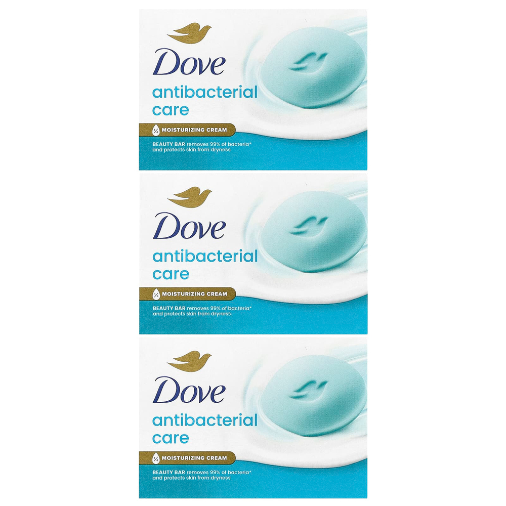 Dove, Care & Protect, антибактериальное косметическое мыло, 3 шт. по 90 г (3,17 унции)