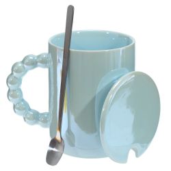 GAEM Кружка с крышкой и ложкой, 380 мл, L11,5 W9 H11 см, 4в.