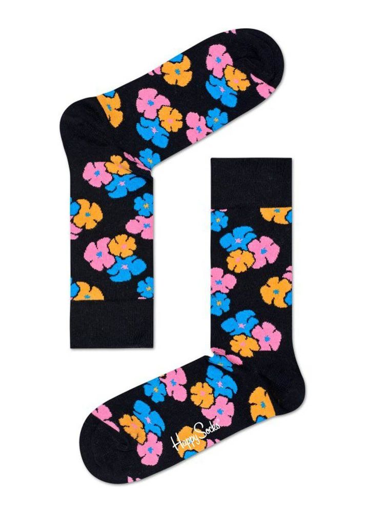 Носки унисекс Kimono Sock в цветочек (Размер: 29) (Цвет: черный)