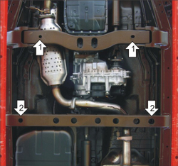 Защита раздаточной коробки (2 мм, сталь) для Kia Sorento 2006-2009 Motodor.01025