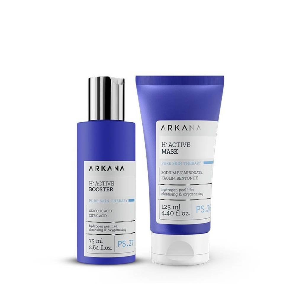 Пилинг с эффектом водорода. H + Active Mask & Booster , 125 мл + 75 мл