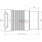 Гофра для унитаза 200/360 Ani гибкий с выпуском K821 АНИ пласт