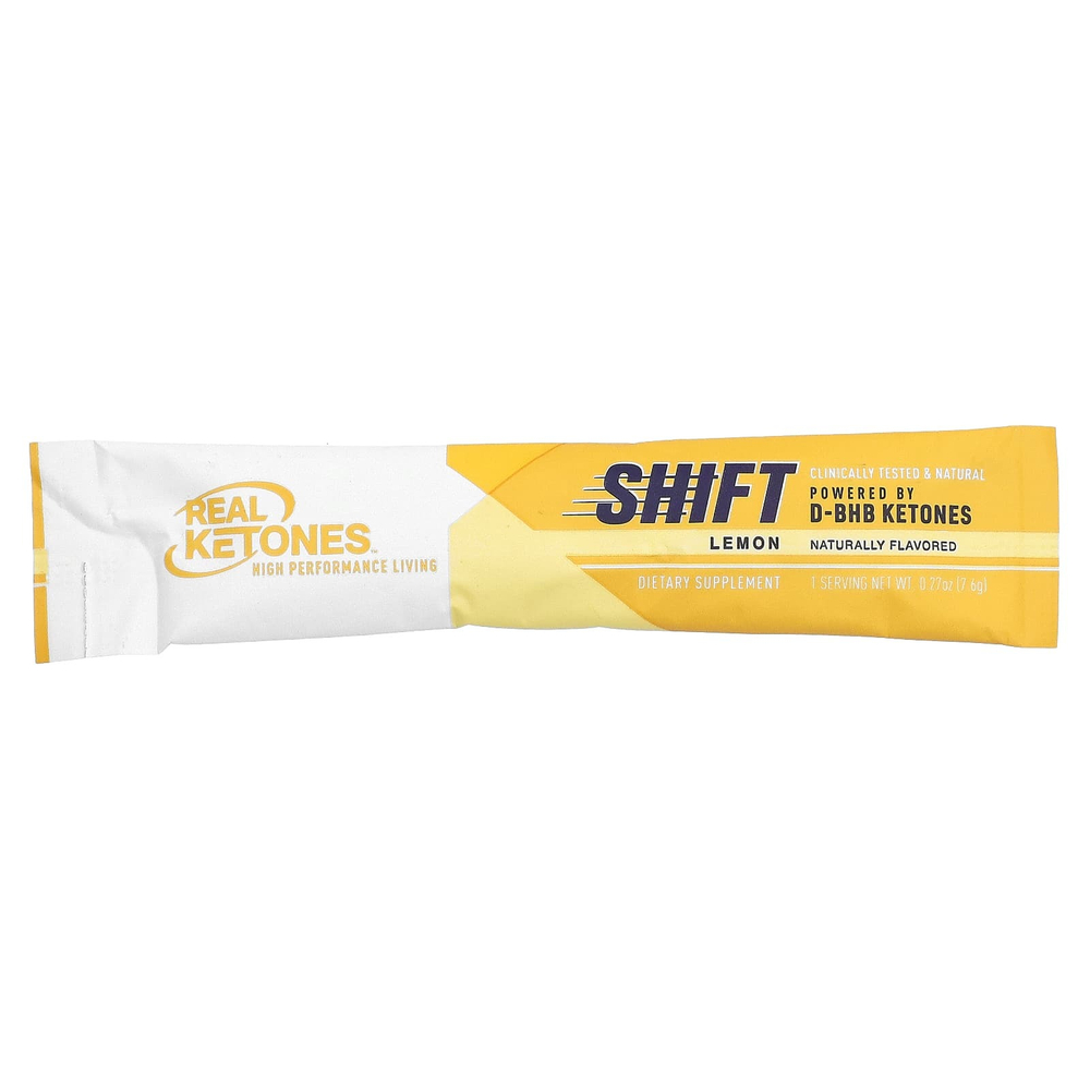 Real Ketones, Shift, лимон, 30 пакетиков смеси для приготовления напитка, 7,6 г (0,27 унции) каждый