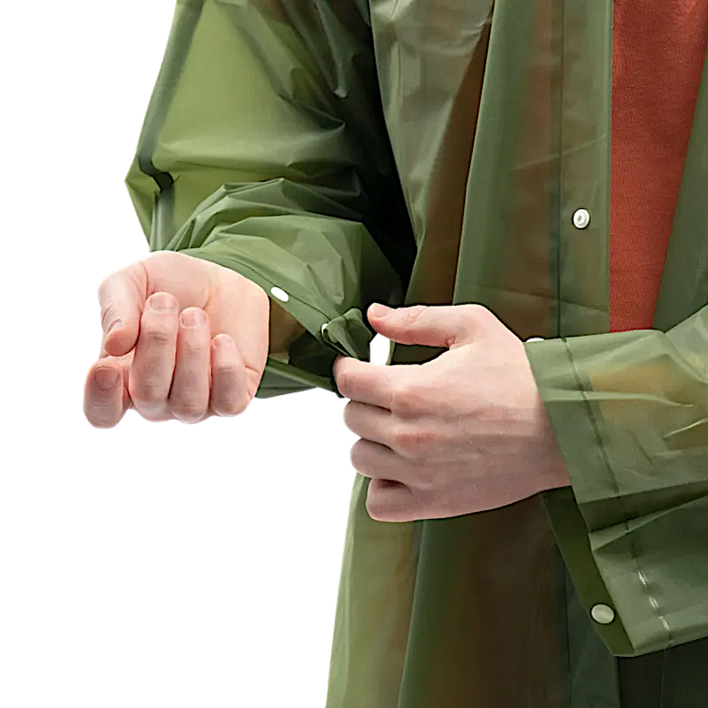 Плащ-дождевик Следопыт PF-RC-15 80х131см на кнопках с капюшоном цв.Army Green -