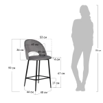 Стул полубарный Bradex Home Leo латте