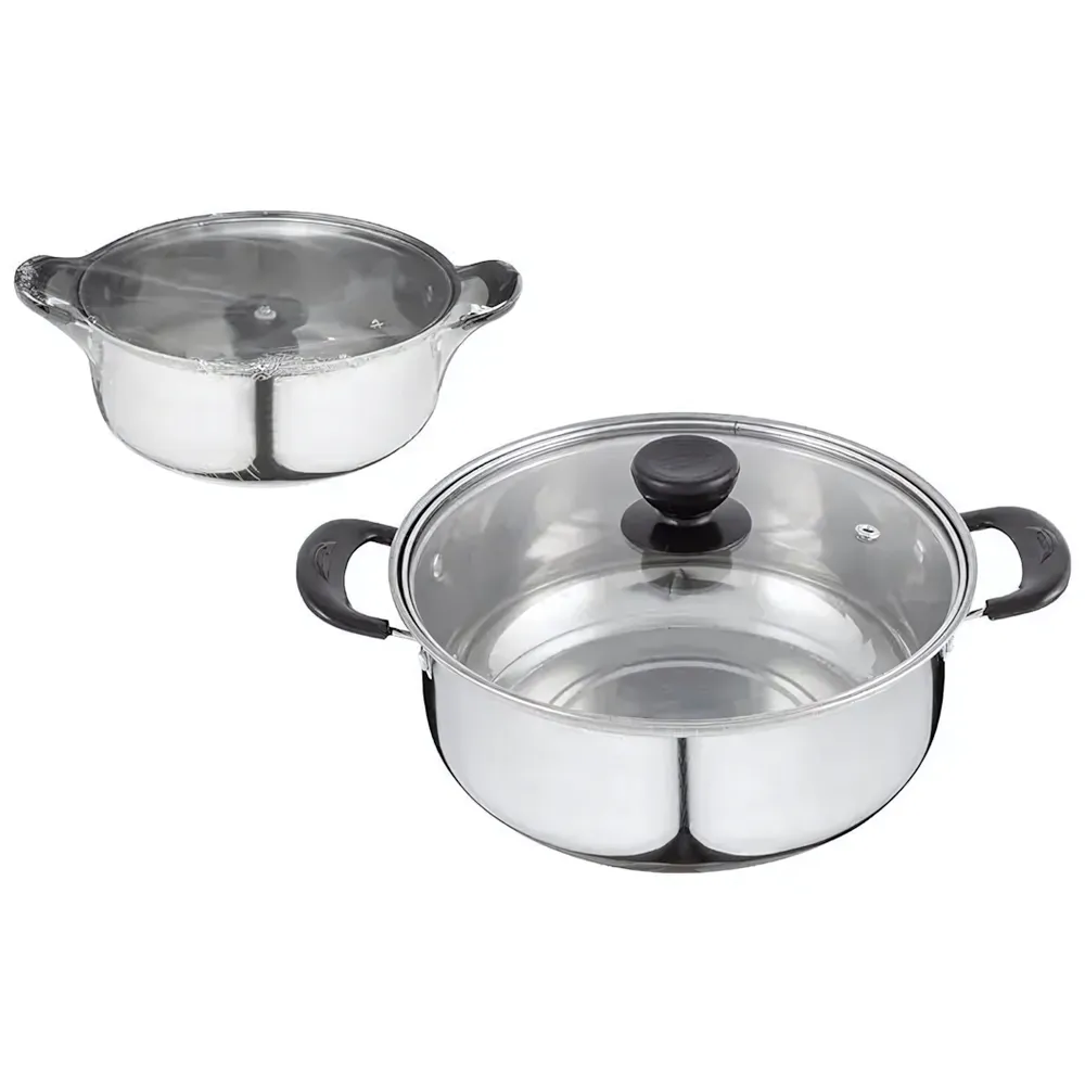 Кастрюля Promo, объем 2,2 л, из нержавеющей стали с крышкой из жаропрочного стекла Кастрюля Promo, объем 2,2 л, из нержавеющей стали с крышкой из жаропрочного стекла