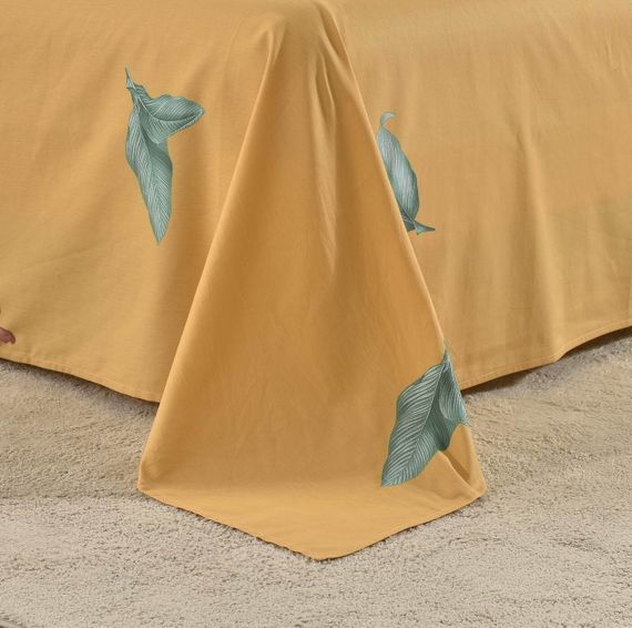 Элиан (синий) КПБ сатин Евро 4н