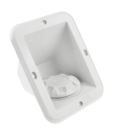 Горловина заливная для воды в боксе под шланг 38 мм, пластик