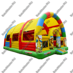 Коммерческий надувной батут "Страна Сафария БР" с крышей, 10*8*7 м