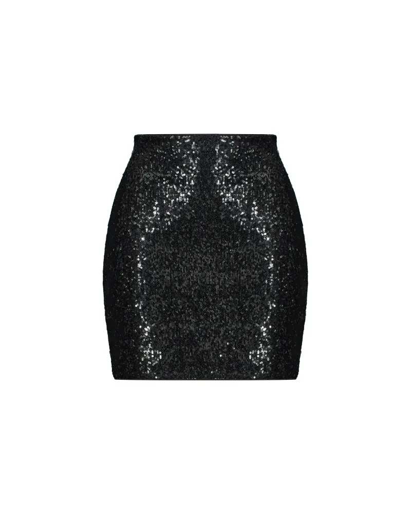 Monie mini, юбка мини из черных пайеток