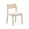 Стул Cudia из бежевой синели из массива дуба с натуральной отделкой FSC Mix Credi