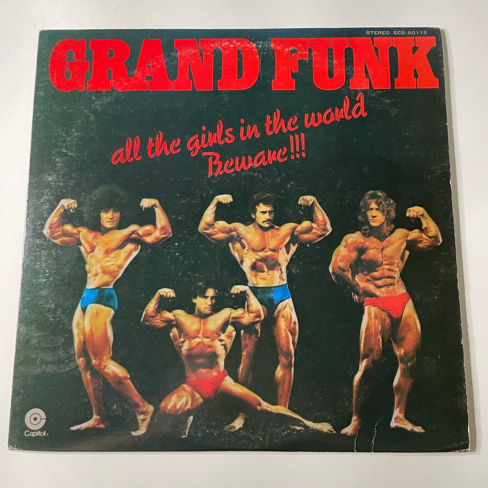 Винтажная виниловая пластинка LP Grand Funk Railroad All The Girls In The World Beware (Japan 1975) (No Obi)