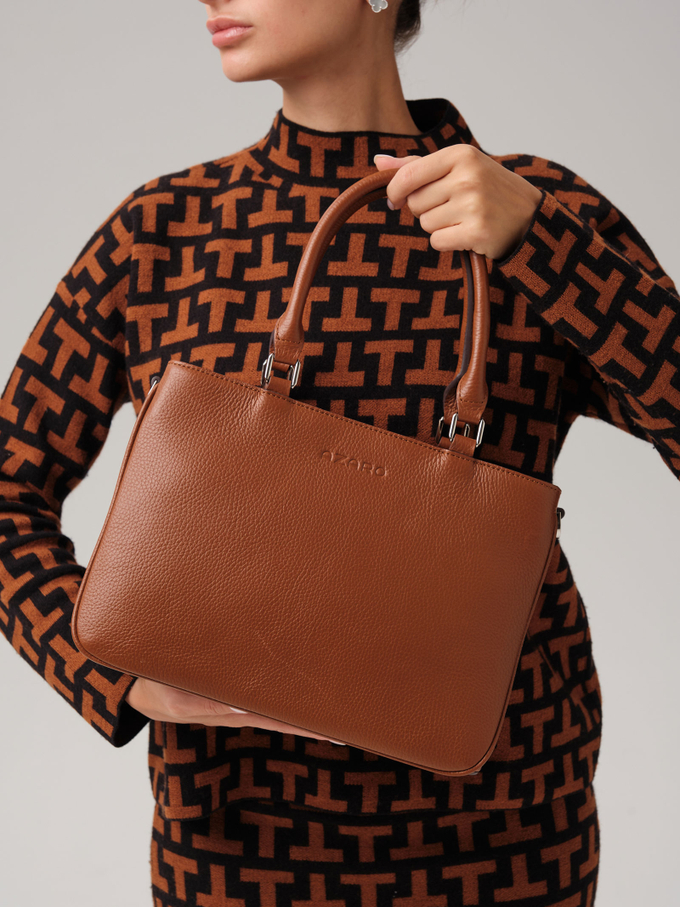 Кожаная сумка Deboro 30640 фундук