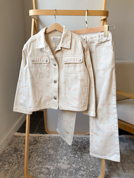 Джинсовый костюм Bonpoint, 140