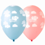 Шар латексный 35см Облака детские (Ассорти)
