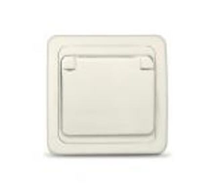 Розетка одноместная с крышкой "UNIVersal" серия "Валери" с/з, с/у, 16А, 220В, "слоновая кость"