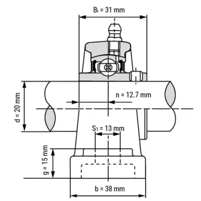Подшипниковый узел UCP204 TECHNIX
